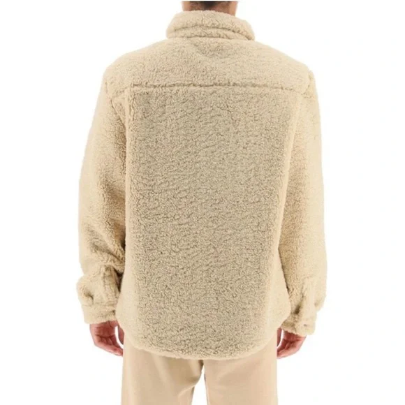 Axel Arigato Aspen Teddy Overshirt Beige Overshirt Shacket Jacket Logo Patch